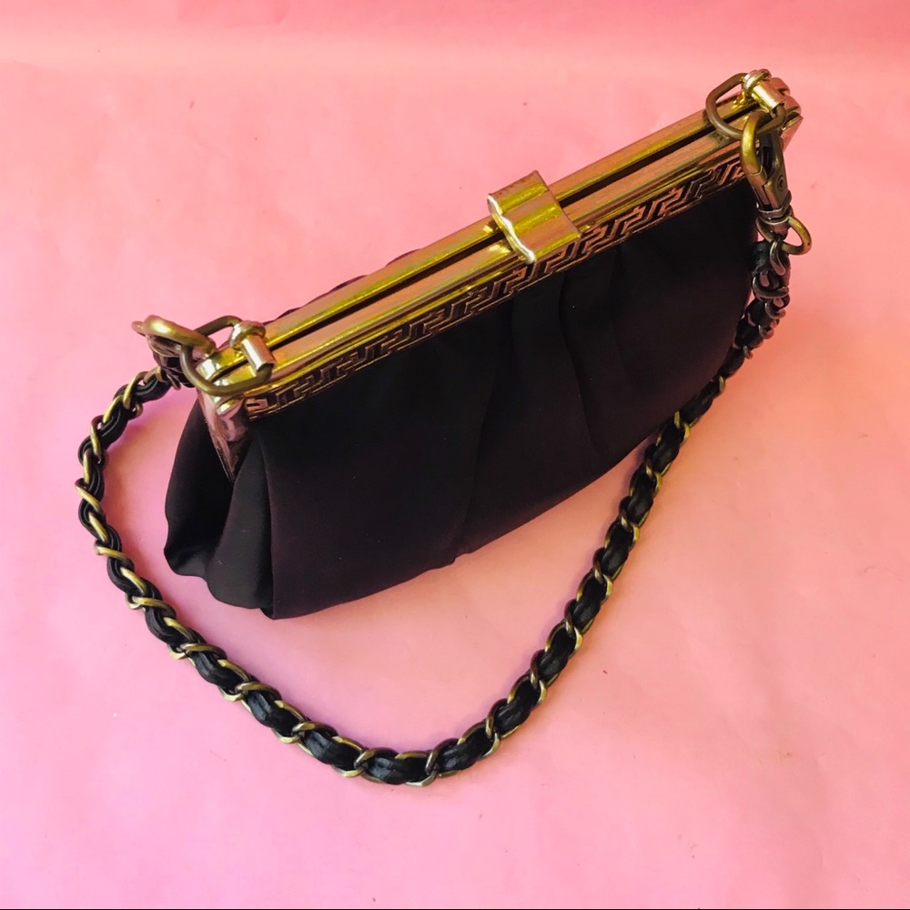 Vintage black/gold mini bag with coin purse - Picture 3 of 15